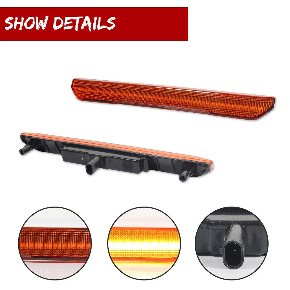Amber LED Side Marker Lights for GMC Sierra 2500 3500 (2020–2024)