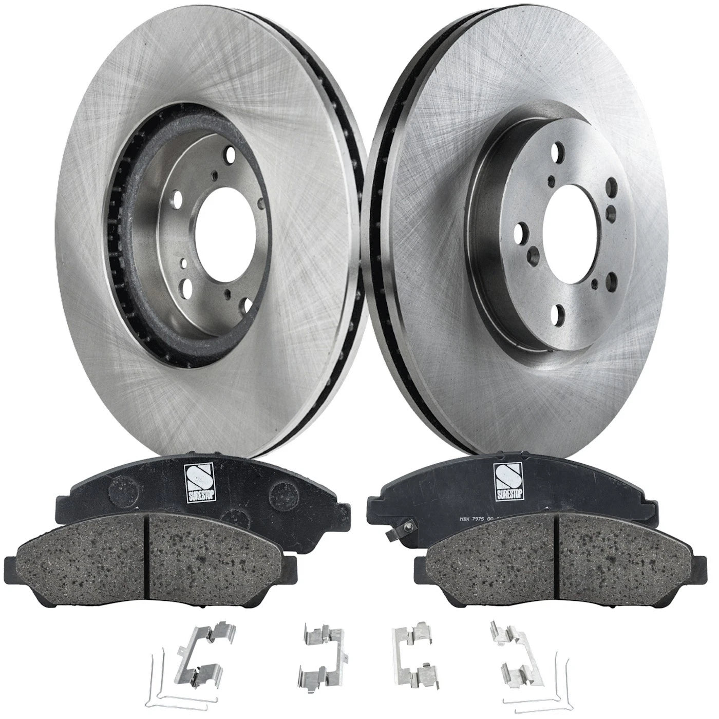 Front Brake Disc and Pad Kit for Honda Pilot (2009–2015) Ceramic