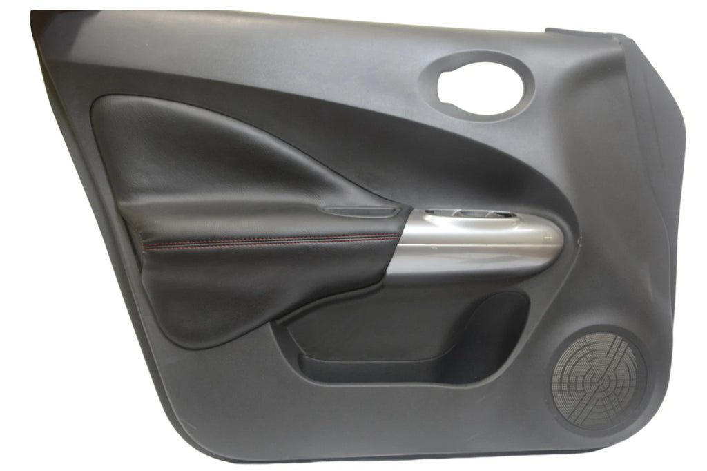 Front Insert Door Panel for Nissan Juke (2011–2017) Red Stitch Synthetic Leather