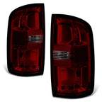 Set of 2 Tail Brake Lights for Chevy Colorado (2015–2022) Chrome Housing Dark Red Lens