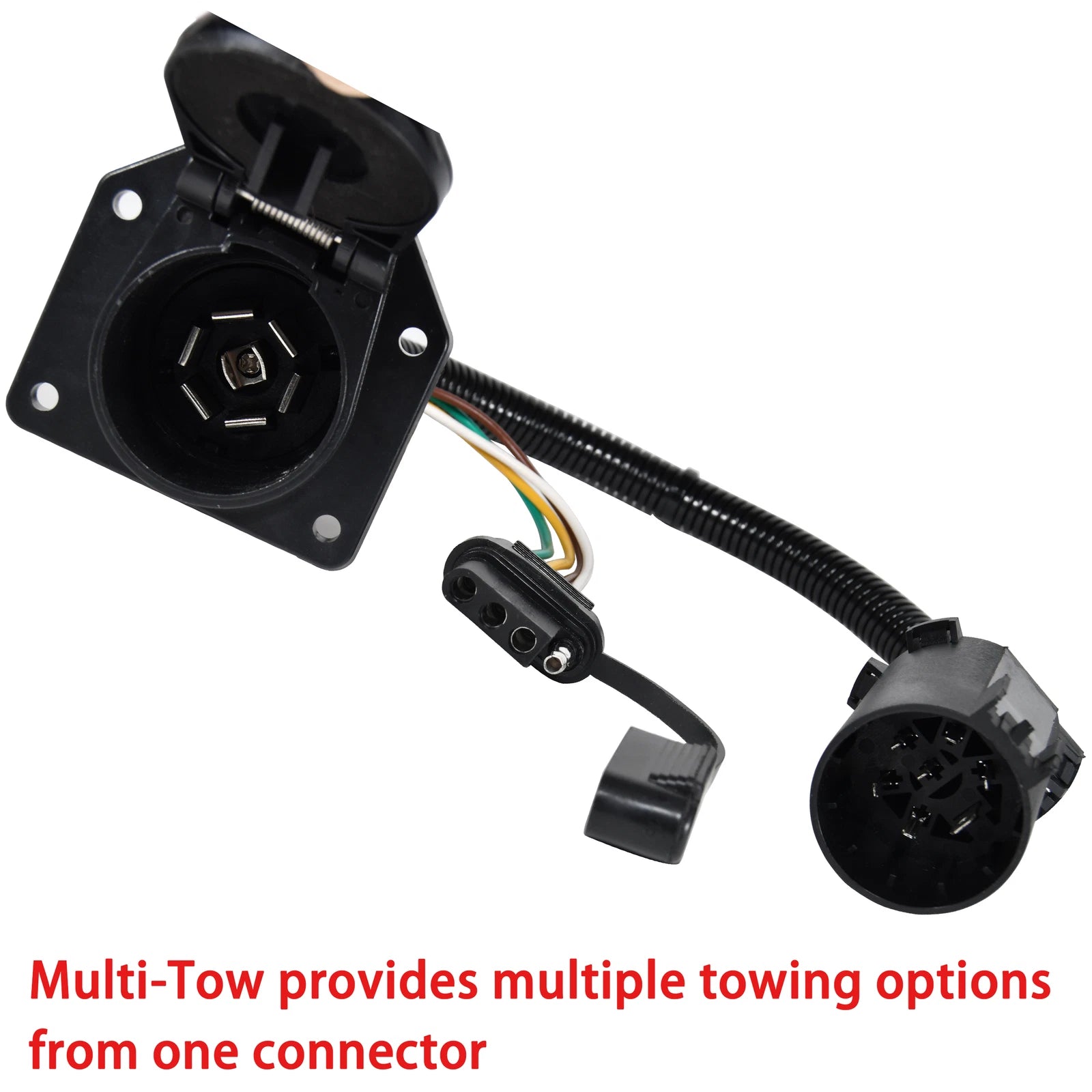 7 Way Trailer Tow Wiring Adapter & 4 Pin Light Plug for Chevy Colorado (2008–2019)