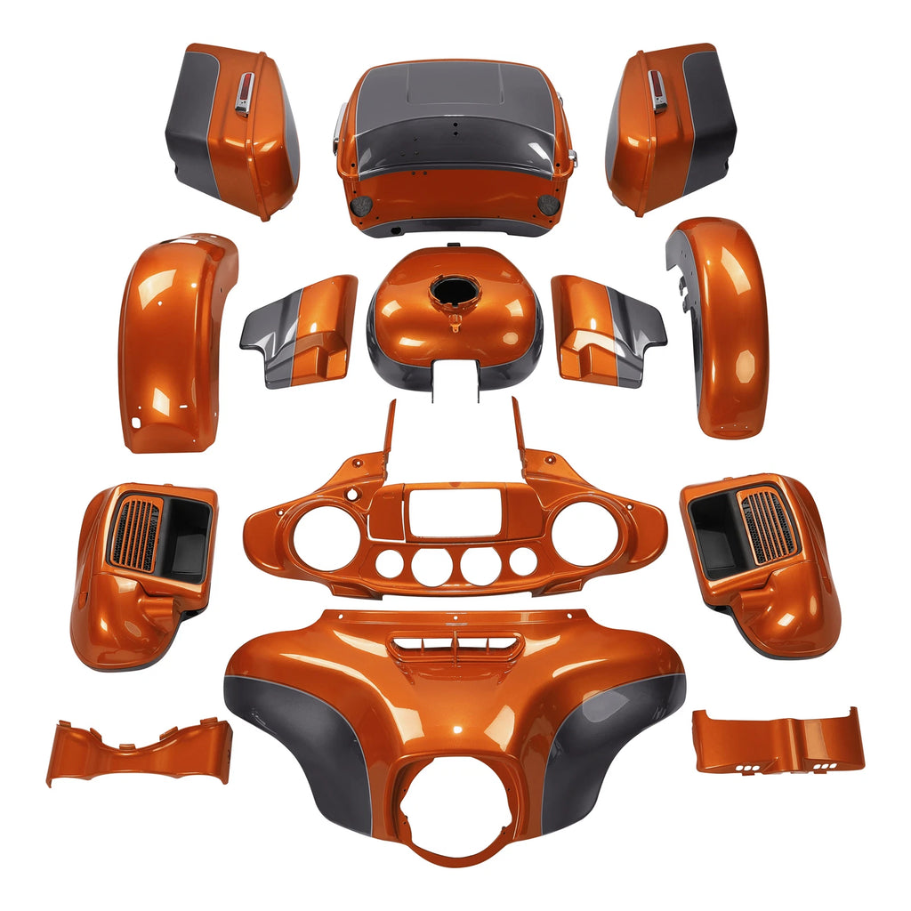 Fairing Bodywork for Harley Electra Glide (2014–Present) Amber Whiskey/Charcoal Pearl