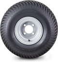 20x10-8 Lawn Mower Tire & Wheel Set with 4x4" Silver Wheel (13040)