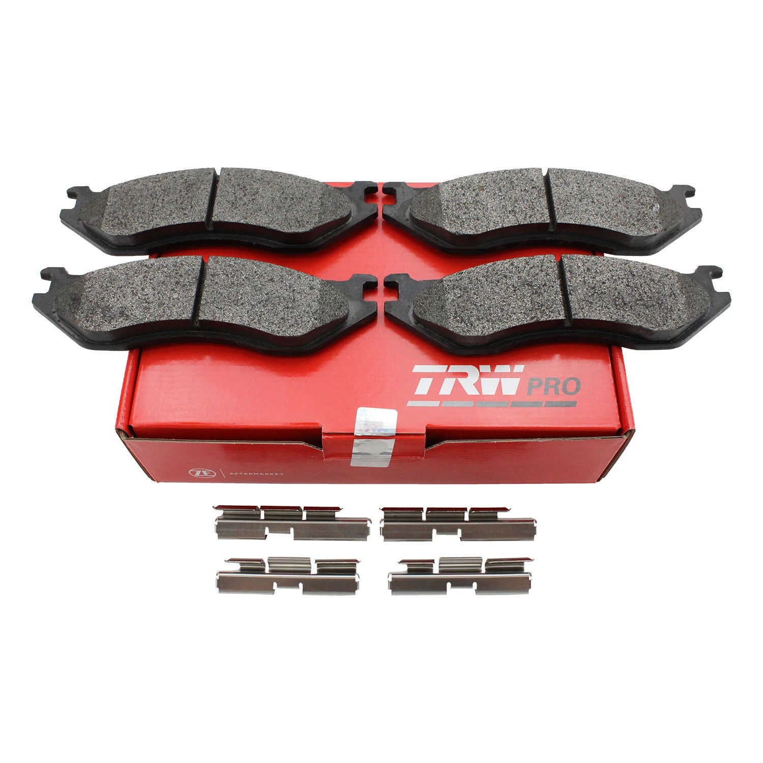 Set of 4 TRW Pro Metallic Brake Pads with Clips for Dodge Ram 1500 Van Durango (1994–2003)