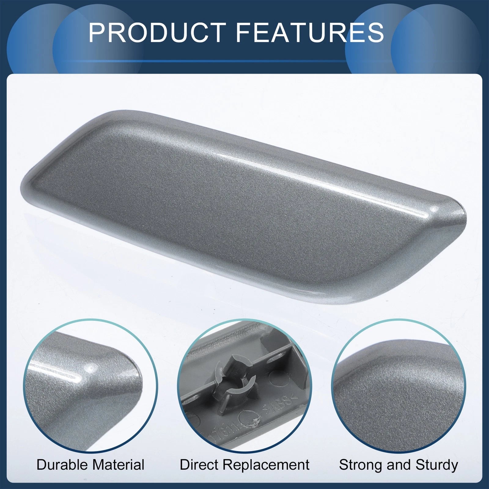Front Left Washer Nozzle Cover Cap for Honda Accord VIII (2011–2013) Dark Gray