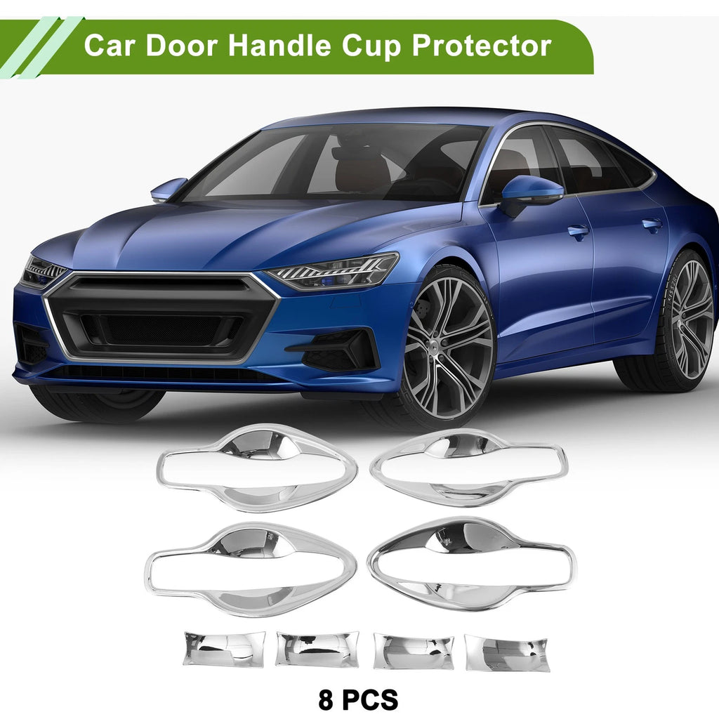 Set of 8 Chrome Door Handle Cup Protectors for Nissan Murano (2015–2022)