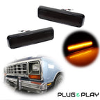 Set of 2 Smoked Lens Front Side Marker Lights for Dodge Ram Truck