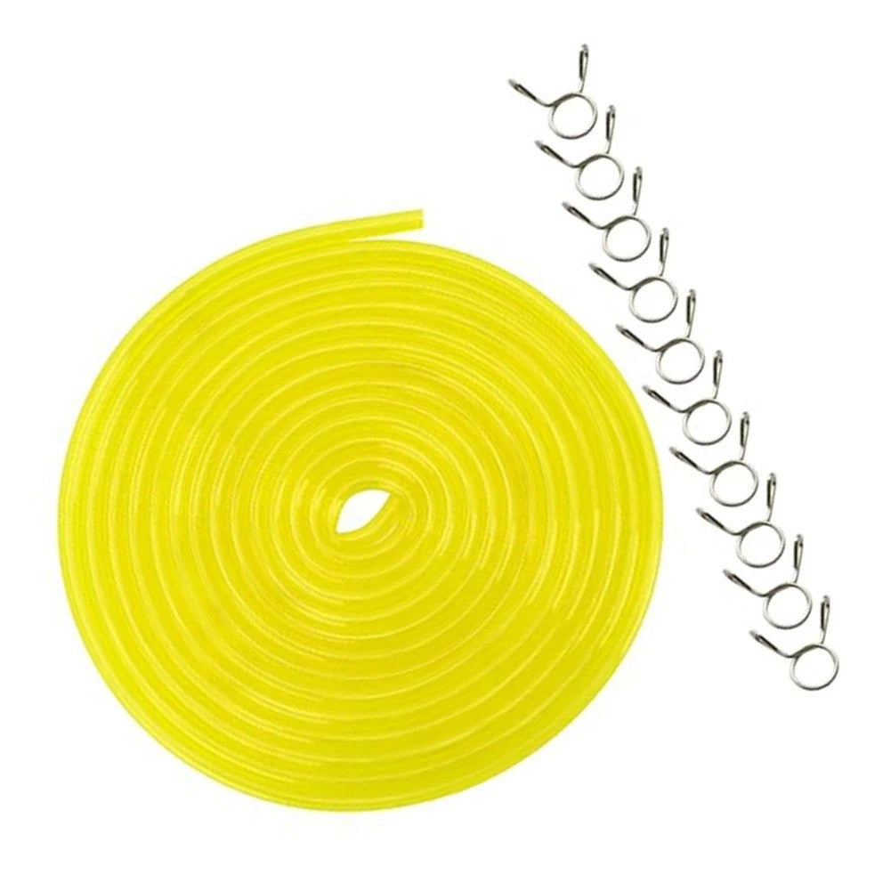 10 Ft Fuel Tubing Set 1/4 ID 3/8 OD with 10 Clamps for Lawn Mower