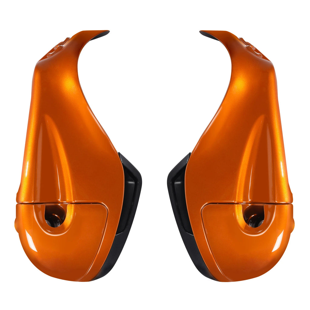 Lower Vented Fairings for Harley Touring (2014–2023) Scorched Orange/Black Denim