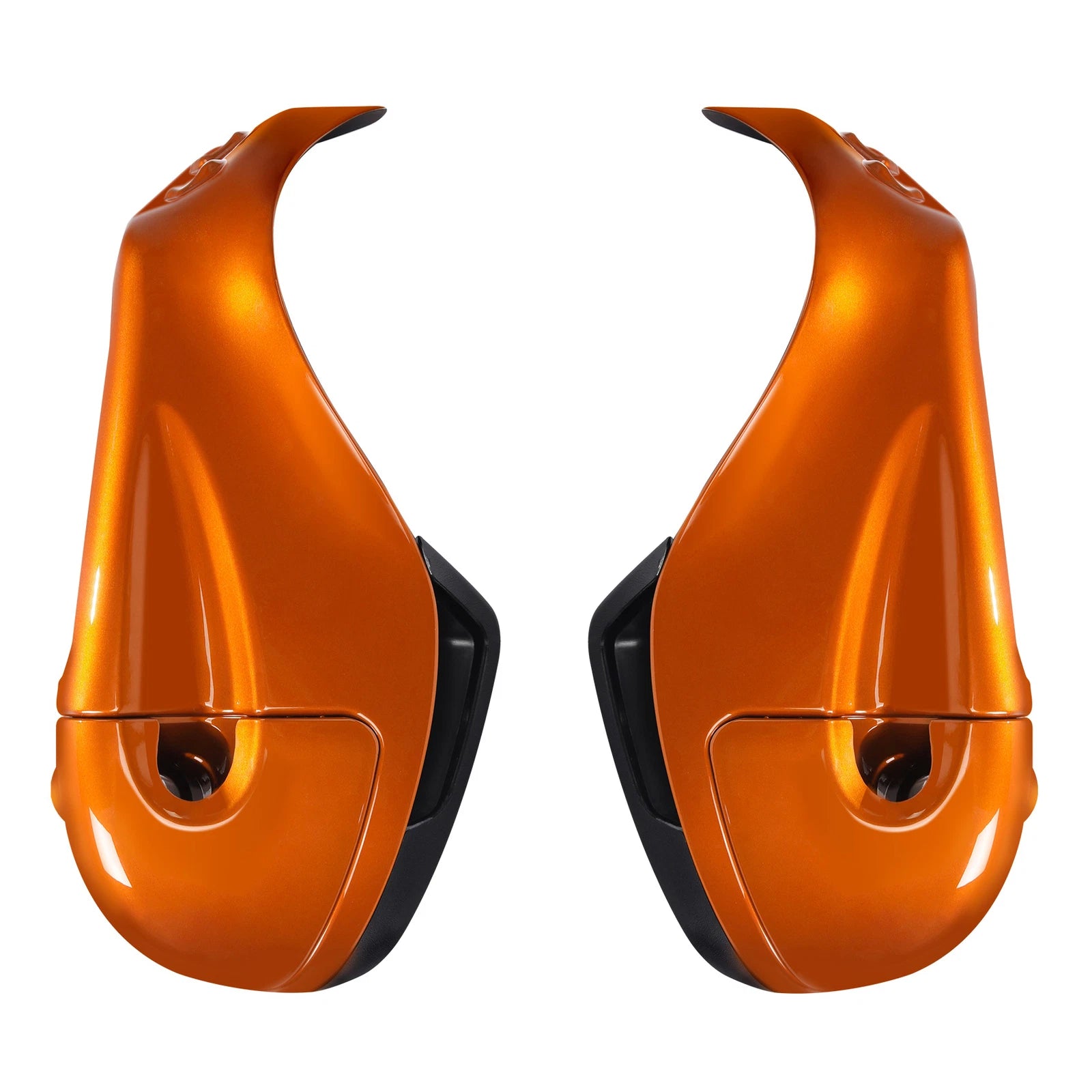 Lower Vented Fairings for Harley Touring (2014–2023) Scorched Orange/Black Denim