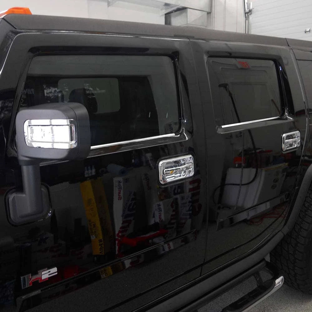 4pc Chrome Window Sill Trim for Hummer H2 (2003–2009) Upgrade Package