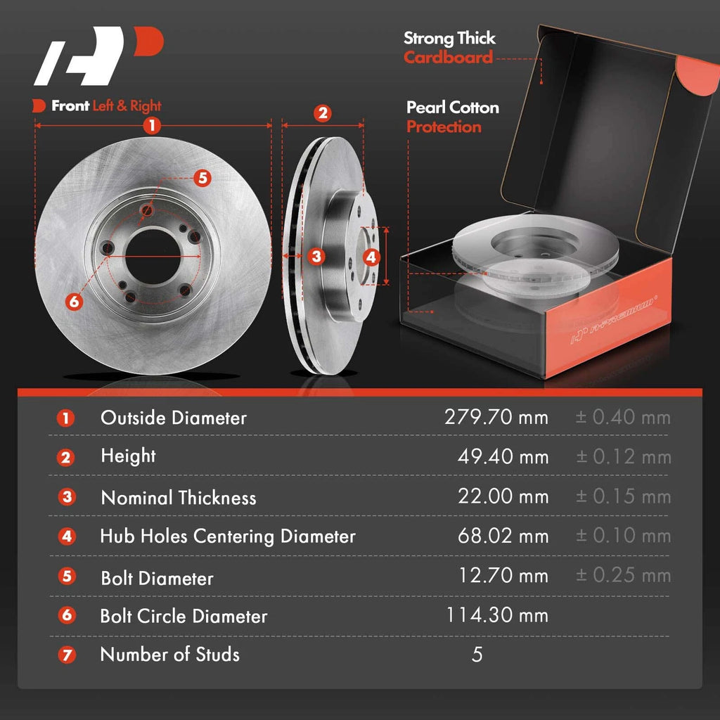 Disc Brake Rotor & Ceramic Pad Set for Nissan Maxima Infiniti