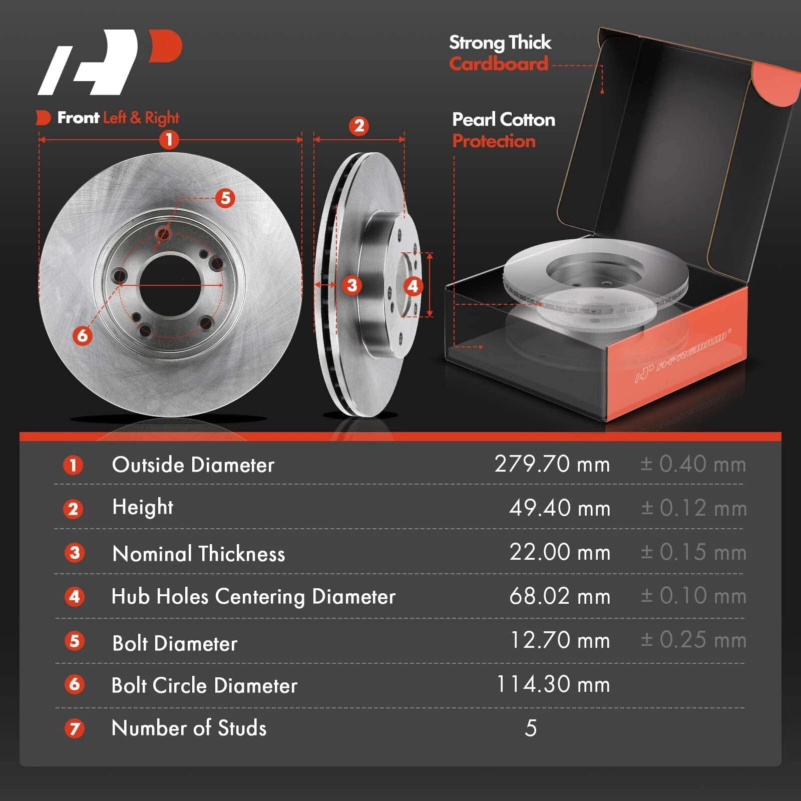 Disc Brake Rotor & Ceramic Pad Set for Nissan Maxima Infiniti