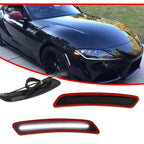 2X Smoke Front Bumper White LED Side Marker Light for Toyota GR Supra (2020–2025)
