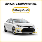 2X Front Bumper Fog Light Lamp Covers for Toyota Corolla (2017-2019)
