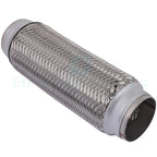 2.5" x 10" OAL Chrome Stainless Steel Flex Pipe for Universal