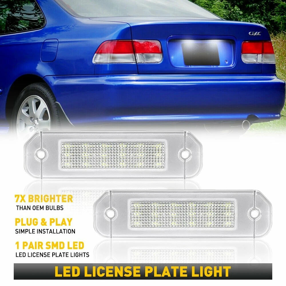AUXITO LED License Plate Lamp for Honda Civic 2 Door Coupe (1992–2000)