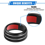 3 Pcs AC Climate Control Knob Rings for Chevrolet Corvette C6 (2005–2013) Black