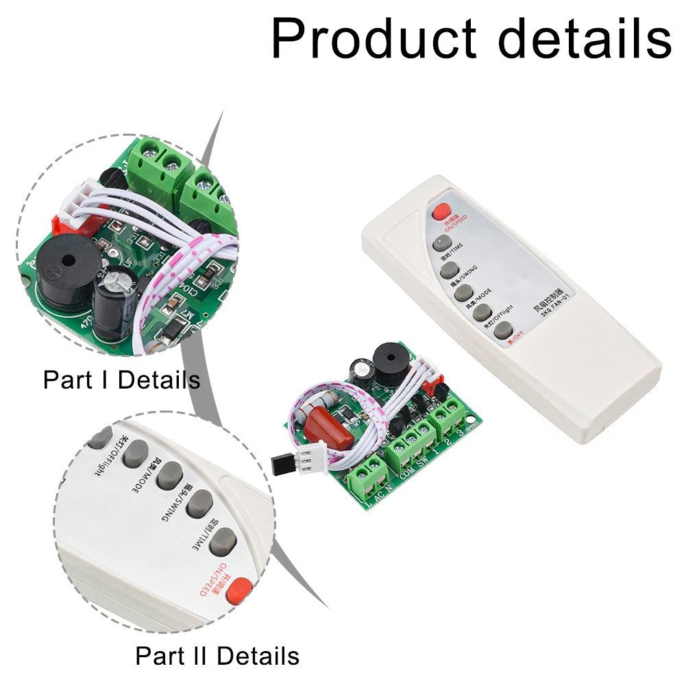 AC110220V Fan Remote Control Circuit Board for Ceiling Fans (Universal)