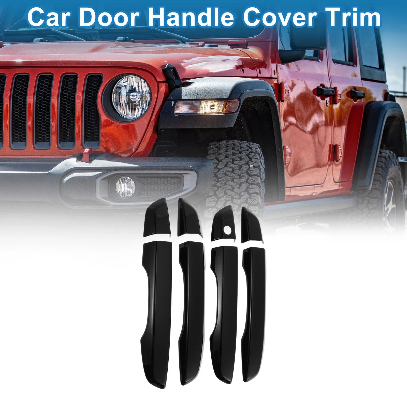 Door Handle Cover Trim for Honda Civic (2016–2021) Black