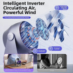 USB Rechargeable Desktop Fan with Wall Mount Bracket
