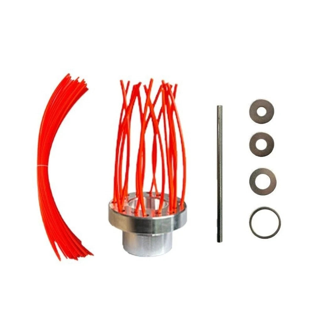 Aluminum Alloy Trimming Head with Red 30m Rope for Lawn Maintenance