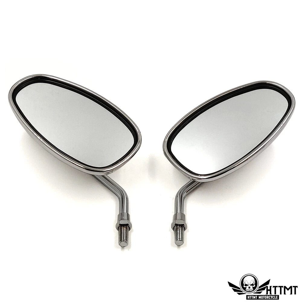 Motorcycle Racing Mirrors 10mm for Yamaha XVS400 XVS1100 XVS1300 XV1900 XV1700 (2000–2023)