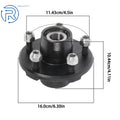 Set of 2 Round Spindles & Bearings for Trailer Hub Assembly (5 on 4.5")
