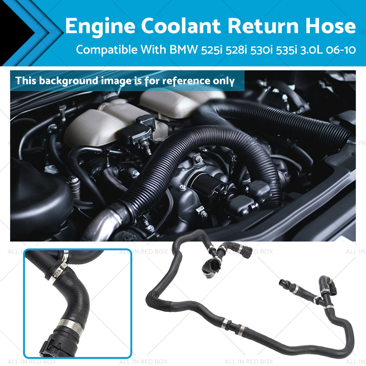 Engine Coolant Return Hose for BMW 525i 528i 530i 535i (2001–2007) 17127560160