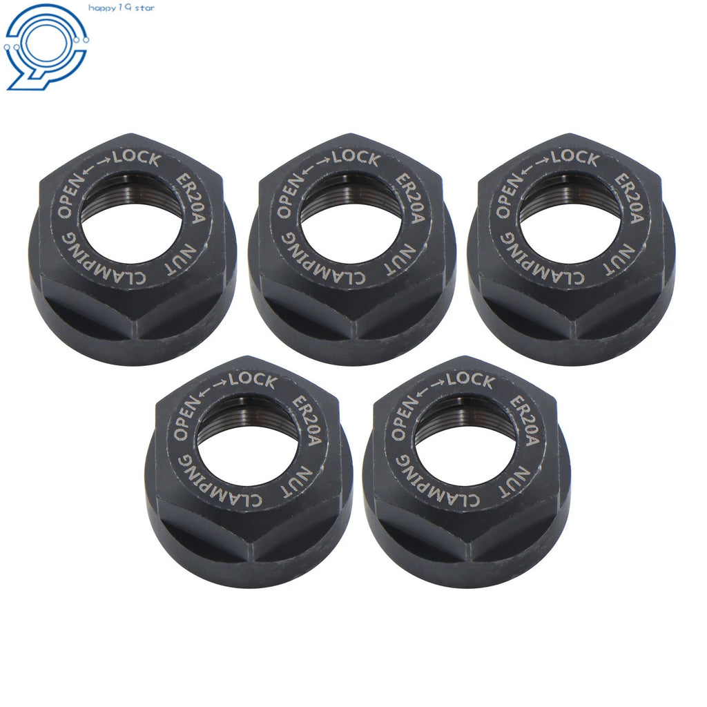 5 Pack Balanced ER20 Nuts for Clamping Collets
