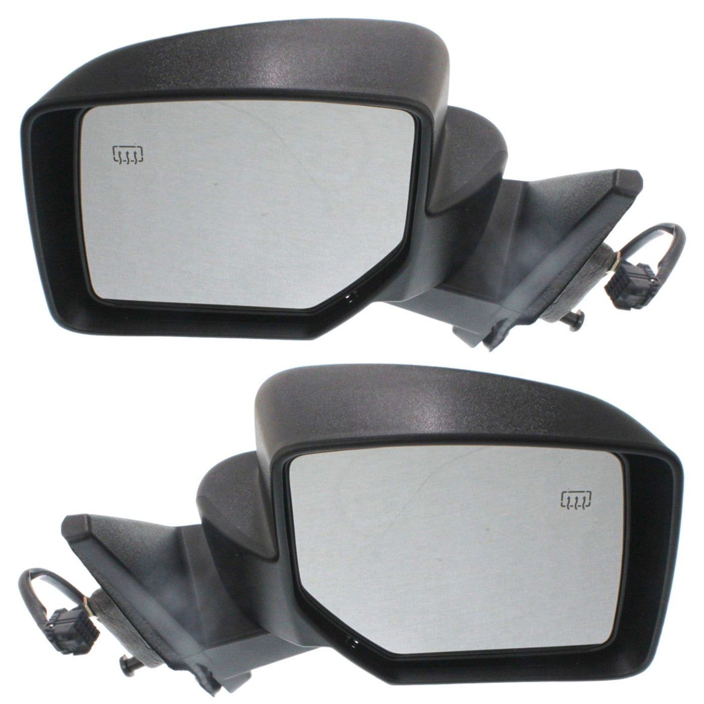 Set of 2 Heated Power Mirrors for Jeep Patriot (2007–2017) Textured Black