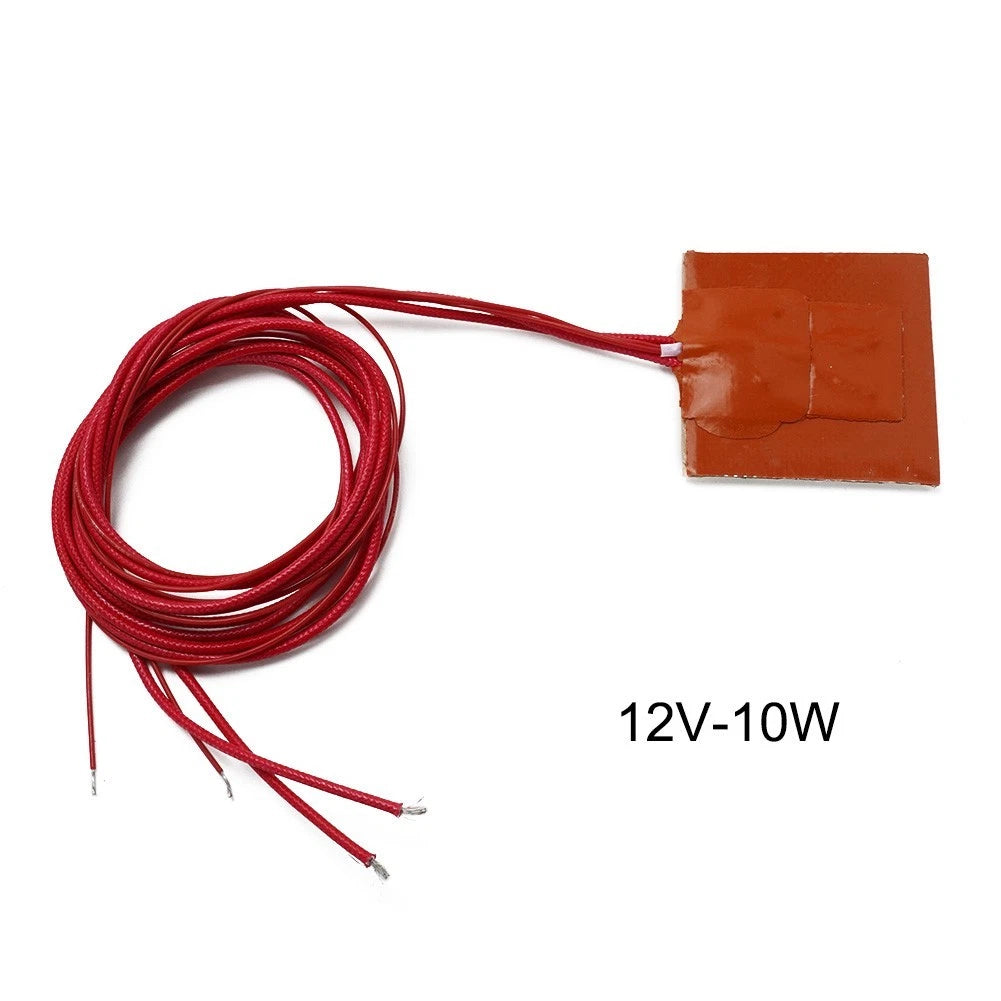 Heater Mat 50x50mm 12V 10W Silicone Pad for Printer Heated Bed
