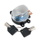 Chrome Ignition Key Switch Kit for Harley Dyna Glide Wide Glide (1993–2000)