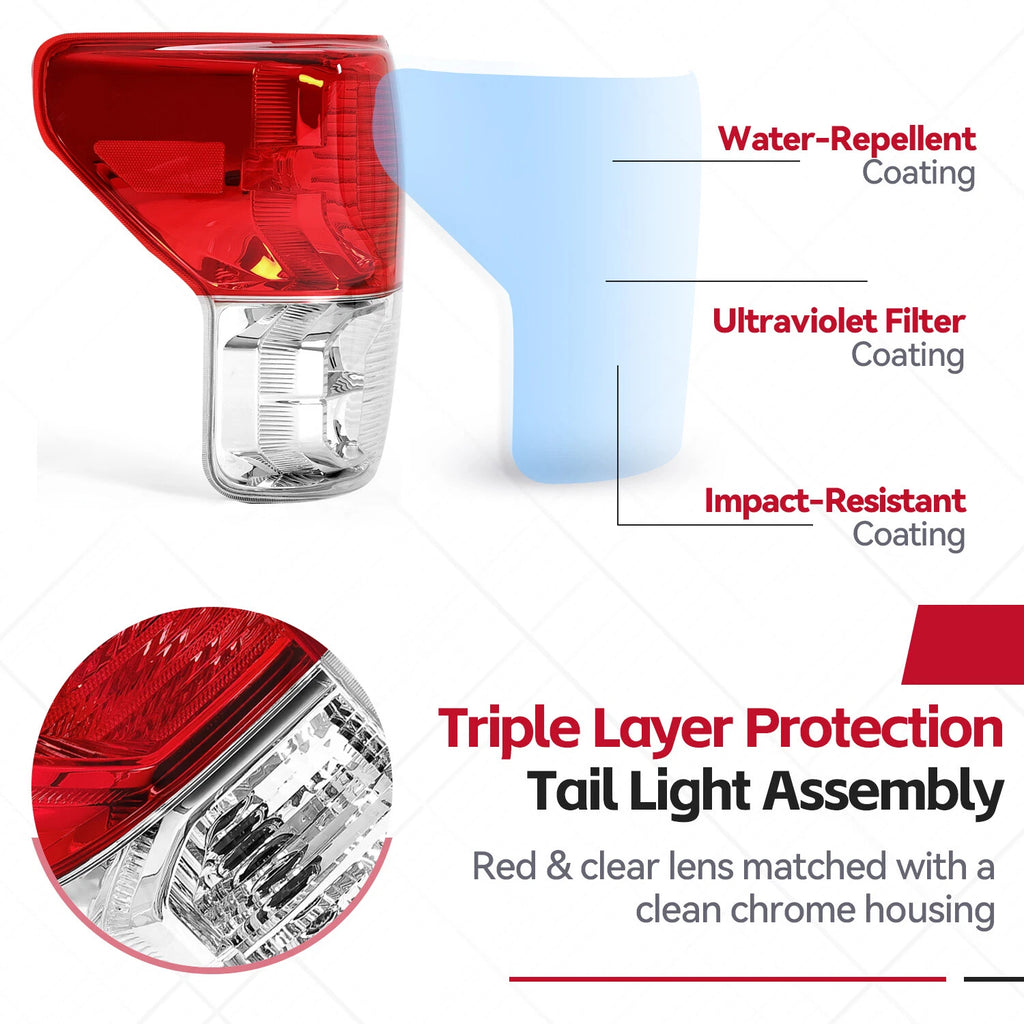 Tail Light Lamp Left Driver Side for Toyota Tundra (2010–2013) #815600C090