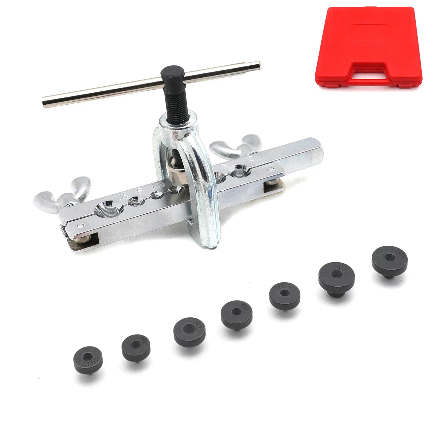 Flaring Tool Kit 7 Dies for Brake Lines (1/2", 1/4", 4.75/5/6/8/10mm)