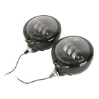 Pair 4.5" LED Fog Lights & Housing Bucket for Harley