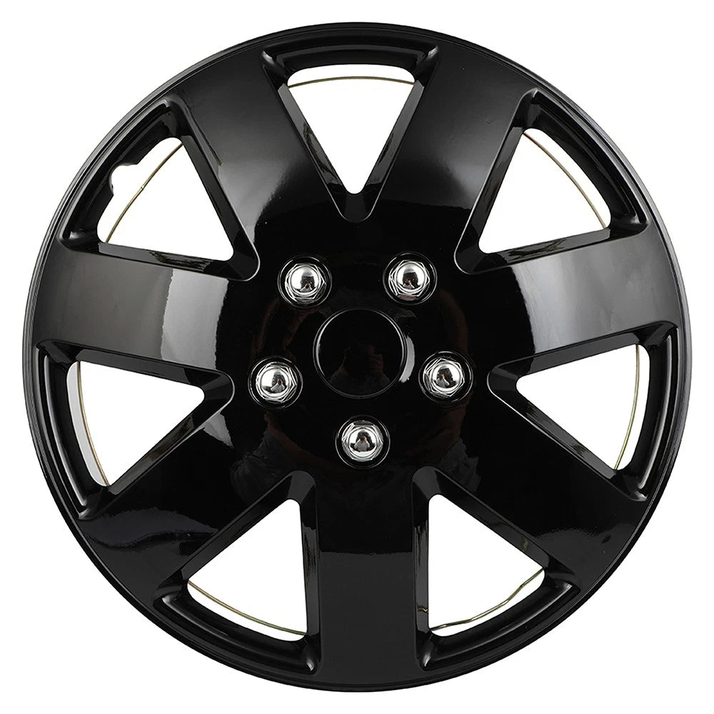 Set of 4 Black 16" Wheel Covers for R16 Tire & Rim