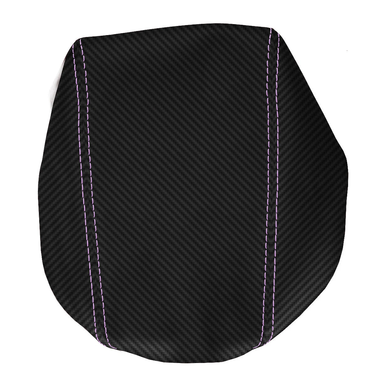 Console Lid Armrest Cover for Subaru Impreza (2000–2007) Carbon Fiber Pink Stitch
