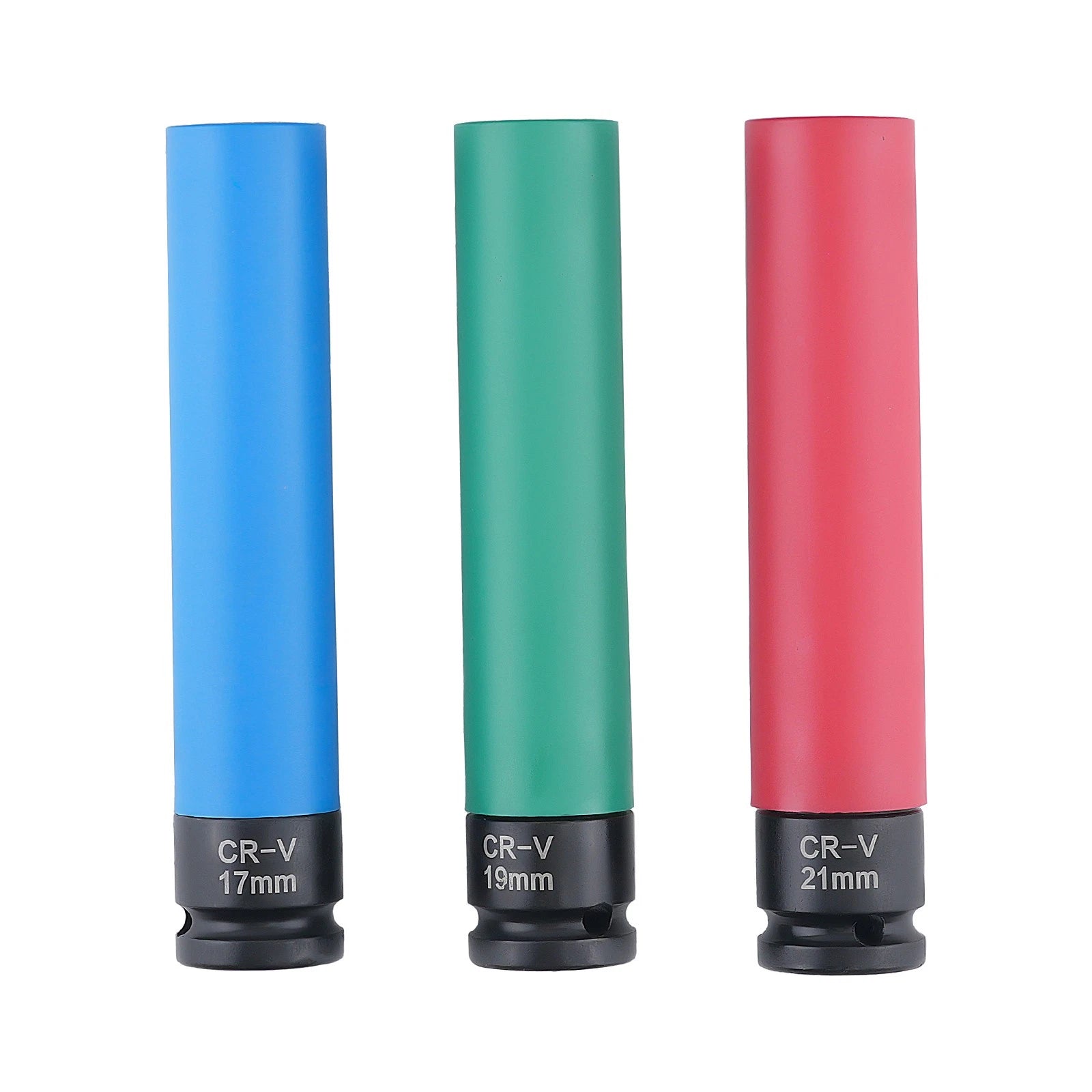 Set of 3 Impact Sockets 17mm 19mm 21mm for Wheel Nuts