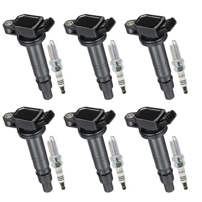 6x Ignition Coils + 6x Spark Plugs for Toyota Tacoma Tundra 4Runner FJ Cruiser (2005–2021)