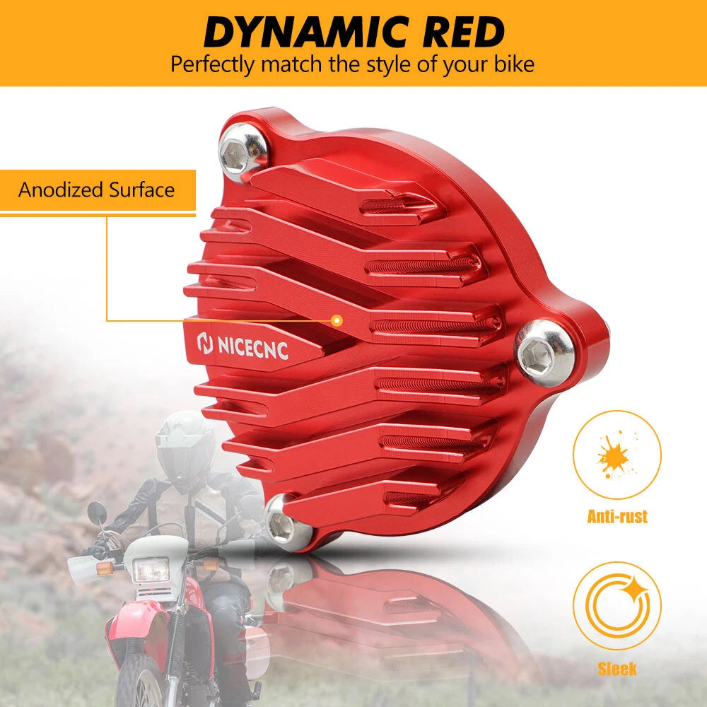 NICECNC Engine Oil Filter Cover Cap for Honda XR650L (1993–2025) Anodized Red