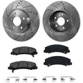 Brake Disc and Pad Kit for Chevrolet Impala (2006–2013) Cross-drilled
