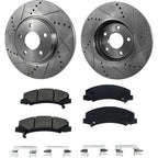 Brake Disc and Pad Kit for Chevrolet Impala (2006–2013) Cross-drilled