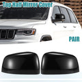 1 Pair Gloss Black Top Half Mirror Cover for Jeep Grand Cherokee (2011–2019)
