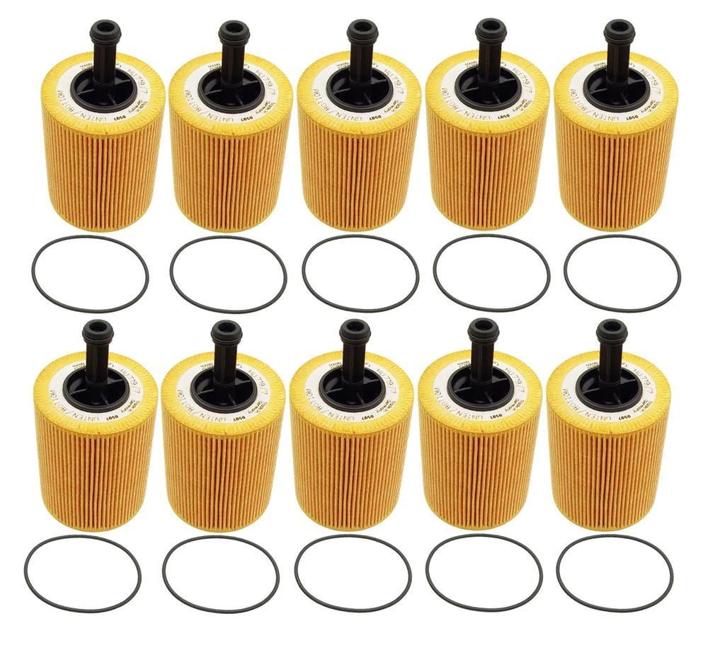 Set of 10 Oil Filters for Audi TT Quattro A3 VW Eos Golf Jetta Passat R32