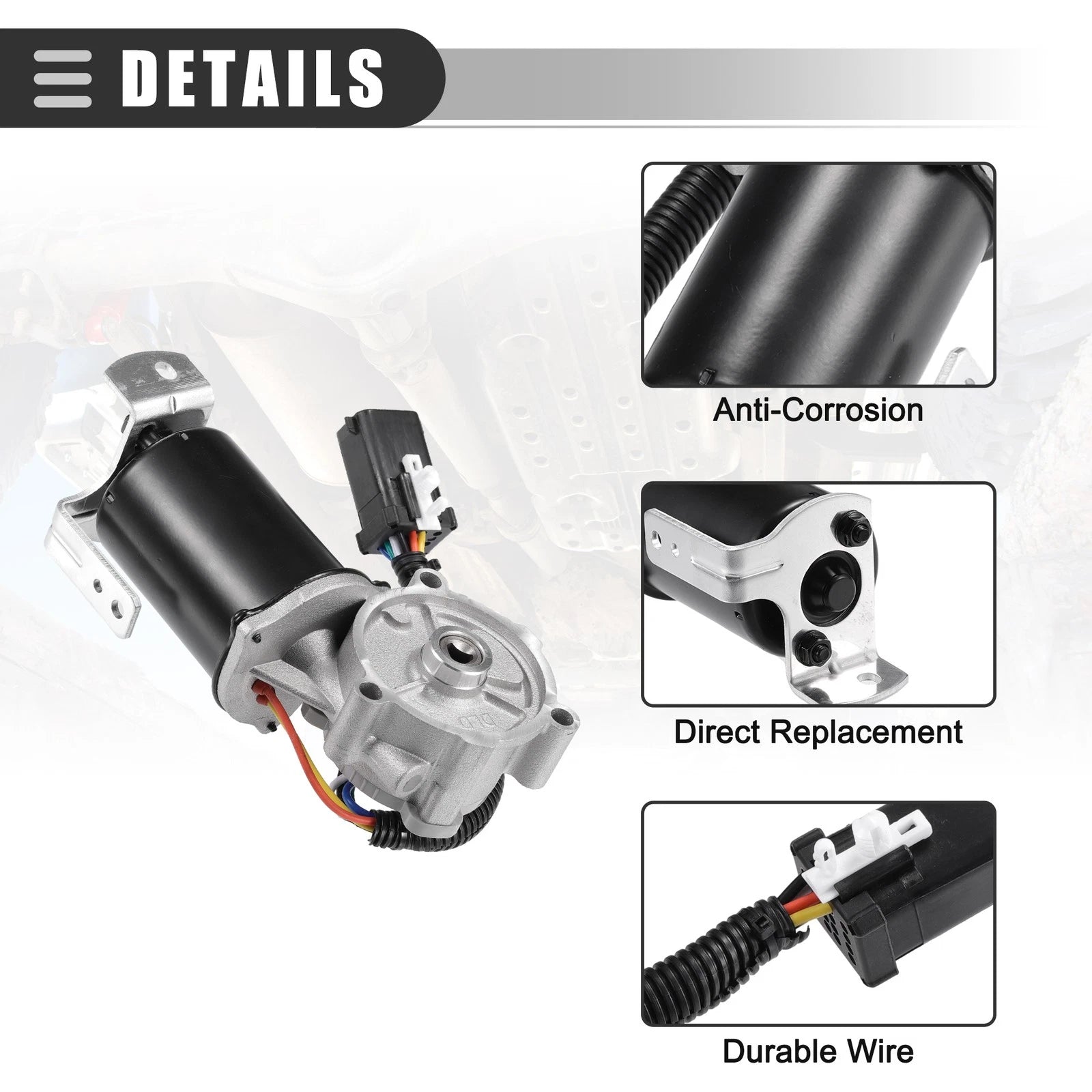 Transfer Case Motor for Ford F-150 (2009–2011) No. 8L1Z7G360AB Silver Tone