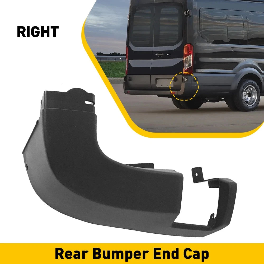 Set of 2 Rear Right Bumper End Caps for Ford Transit 150 250 350 (2015–2022)