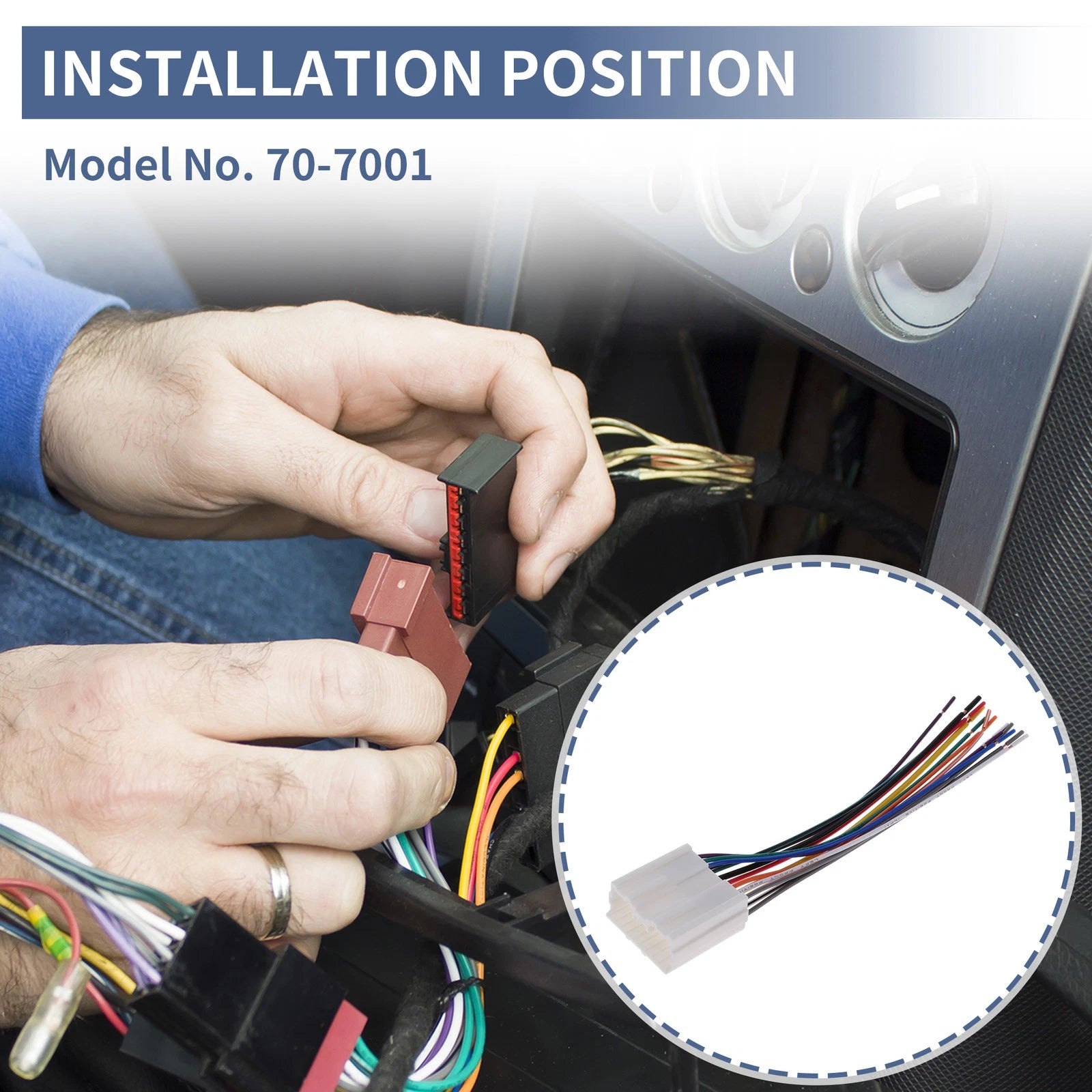 Set of 2 Car Stereo CD Player Wiring Harness for Dodge Stealth (1994–1996)