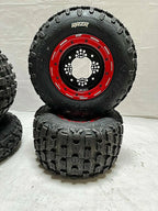 Set of 4 DWT G3 Beadlock Rims with Maxxis Razr Plus MX Tires for Yamaha YFZ450/YFZ450R (2004–2023)