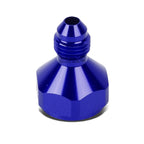 6AN Female Flare to Male 4AN Hose Fitting Adapter - Blue Aluminum Anodized